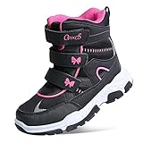 【Antideslizantes】Botas de nieve unisex-niños cáLido cómodas están diseñadas con suelas con ranuras curvas profundas, que pueden proporcionar un agarre firme en caminos accidentados y una excelente resistencia al desgaste.