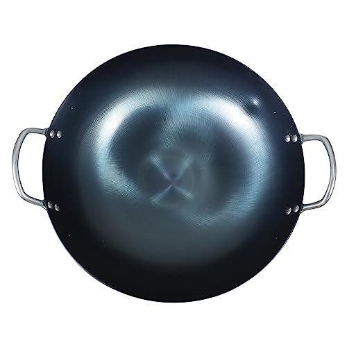 Wok de hierro OUNONA de 12 pulgadas con doble mango miniatura 1
