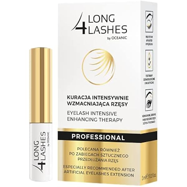 Long4Lashes Professional Kuracja Wzmacniająca do Rzęs, Przezroczysty, 3 ml