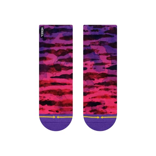 MERGE4 Purple Water Color Quarter Crew Socks for Men and Women2