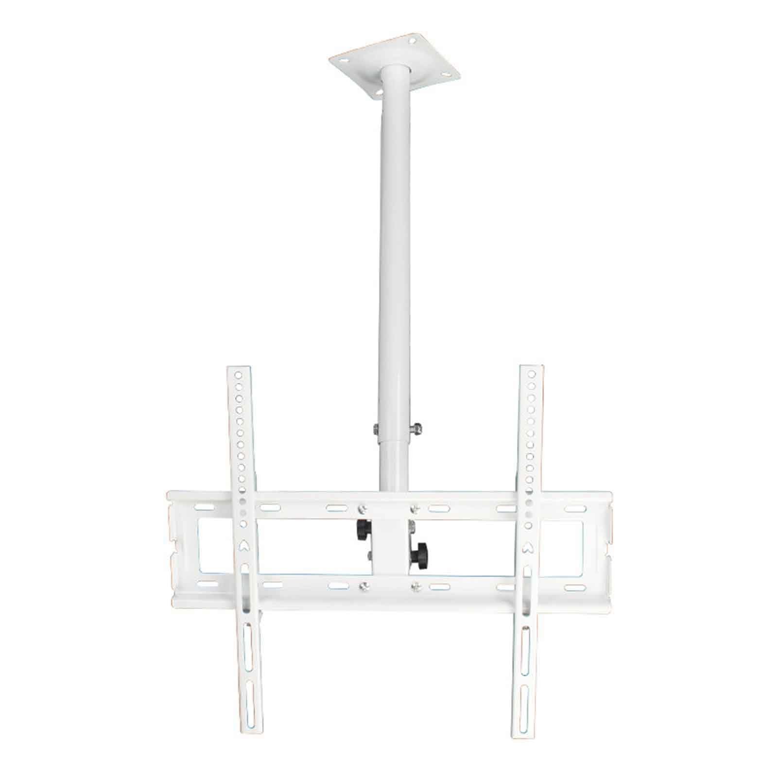 GUODDM White LCD TV Ceiling Mount, Universal Telescopic Rotating Bracket For Advertising Light Boxes, Adjustable Height Telescoping(12"-32",1m)