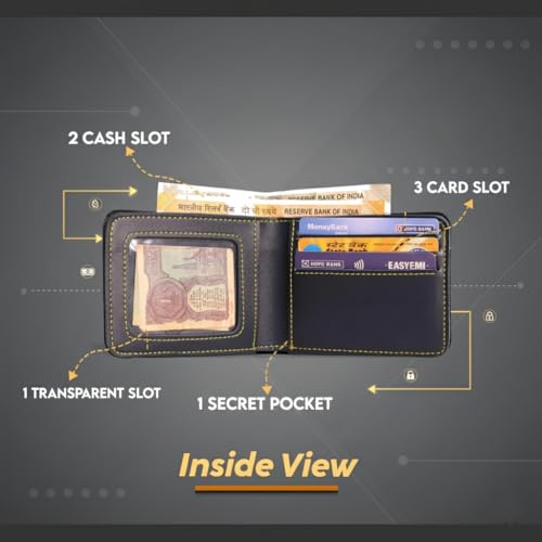 Image of Customised Men's Wallet with Name | Vegan Faux Leather | Personalised Gift for Men