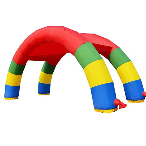 INTBUYING Aufblasbarer Bogen Werbung Geburtstag Party Dekoration Bogen verstärktes PU beschichtetes Oxford für Veranstaltungseingang Miet-Werbung (Zwillingsbögen 7,8 x 4,5 m) Cover