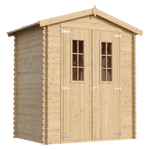 Abri de Jardin en Bois - Stockage extérieur I196xL136xH218 cm/ 1.98 m2 Petit abri à Outils, Local à vélos - TIMBELA M367C