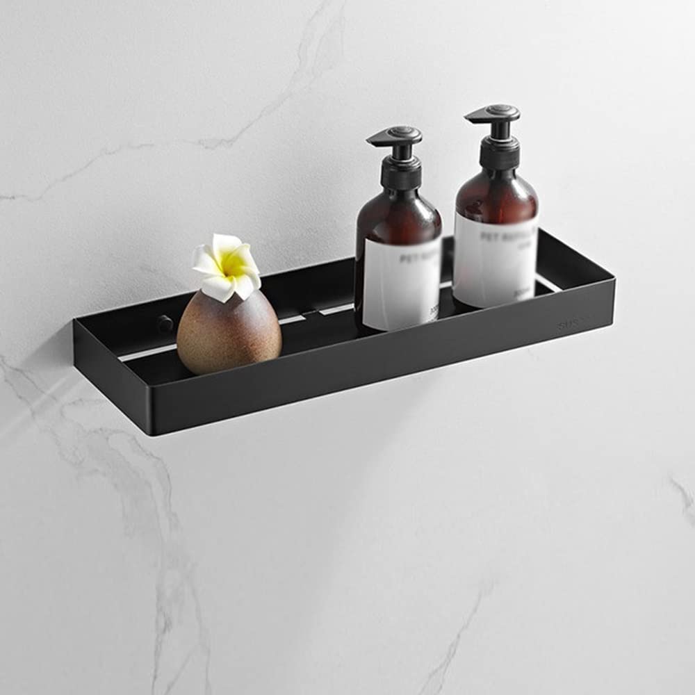 Bathroom Shelves Punch-Free Shower Caddy Stainless Steel Kitchen Shelves Rustproof Seasoning Bottles Holde Storage Rack Front Dressing Table