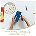 Milisten 5Sets DIY Teaching Clock Plastic Hands for Students to Learn Telling Easy Assembly Educational Tool for Classroom Projects Clock Hands for Creative