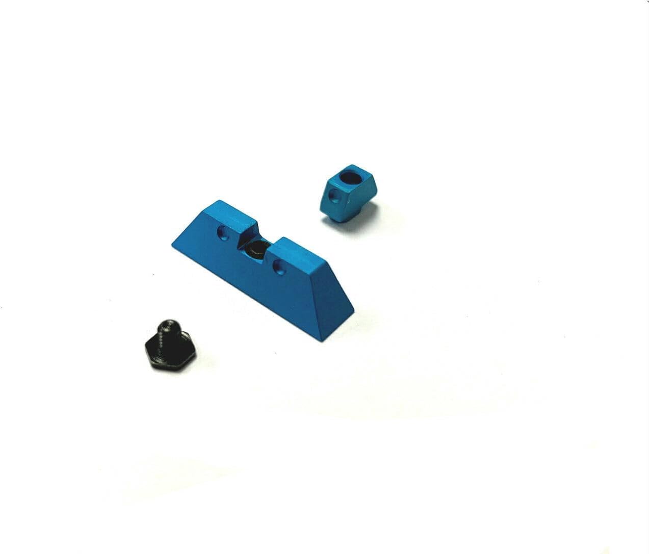 MYFS, Premium Build, Aluminum Front and Rear Sight 6.5 mm Compatible with Glock 17 19 22 23 24 26 27 31 34 35, Multi-Colors