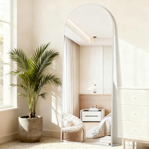 Miniatura 5 de Neuweaby Espejo De Cuerpo Entero Espejo Arco De 162 X 53 Cm, Espejo De Pie Con Soporte, Blanco Arqueado Cuerpo Completo, Espejo De Pie O Inclinado Para Dormitorio, Sala De Estar