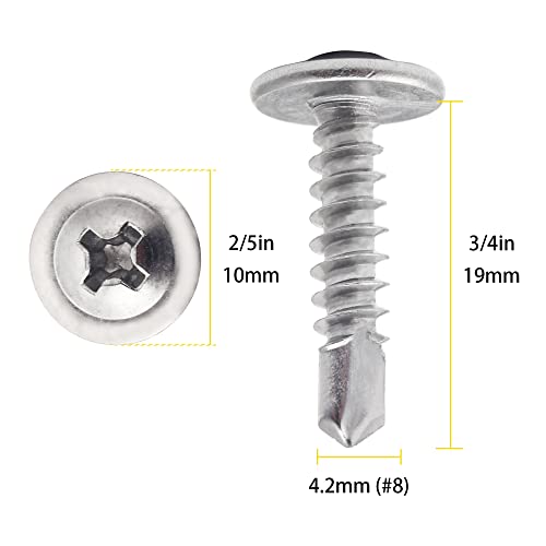 image for JEGONFRI (180pcs) #8 x 3/4