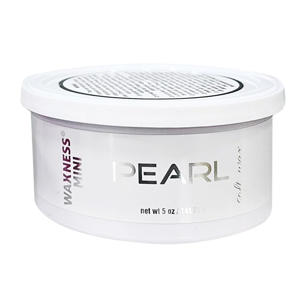 Waxness Pearl Hard Wax for Face & Eyebrows – 5 oz (140 g) Hard Wax with Creamy Texture and Pearly White Color, Use With Strips, Professional Use – Made in Italy