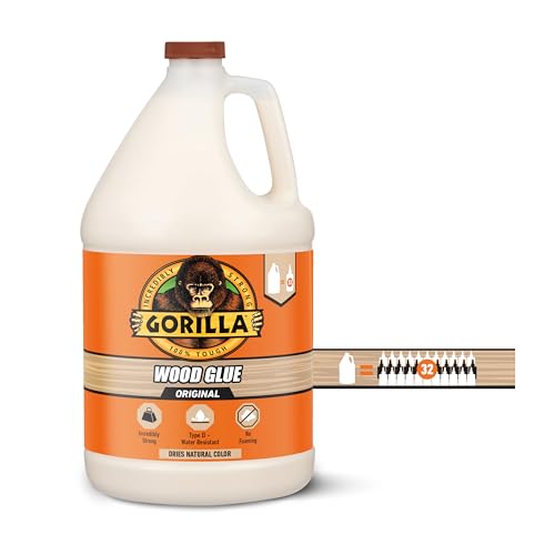 Gorilla Wood Glue, Natural Wood Color, 1 Gallon Bottle (Pack