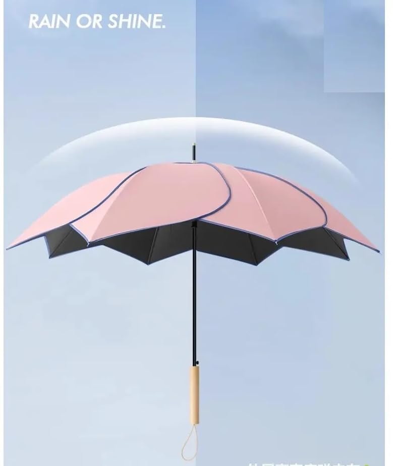 Image of The Purple Tree Colorful Floral Print UV Protection Umbrella for Women & Men | Auto Open & Close Folding Umbrella | Windproof, Lightweight, Travel Umbrella with Sun UPF 50+ Protection