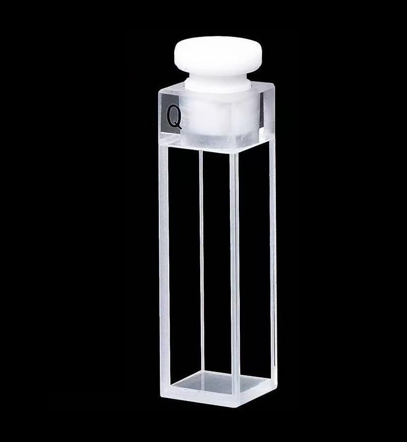 Cubeta de cuarzo de 10 mm celda fluorescente con cuatro lados transparentes para laboratorio