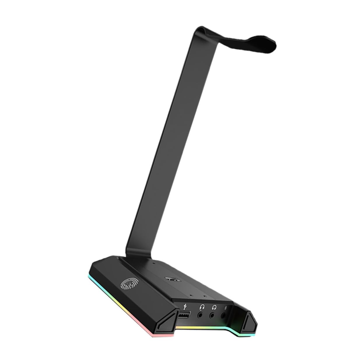 POPETPOP Supporto da Scrivania per Cuffie Gaming Abs Nero, Portatile | Trasmissione Dati ad Alta Velocità, Connettività per Telefono, Accessori Scrivania Gaming