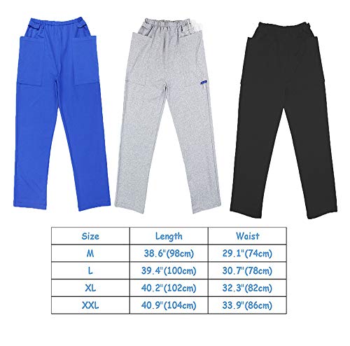 Bihiki Incontinence Care Trousers Catheter Pants For Elderly/Ostomy Fistula Surgery Patient,Outing Pants,Heathy Care Clothes (Gray, Xl) #TOP7