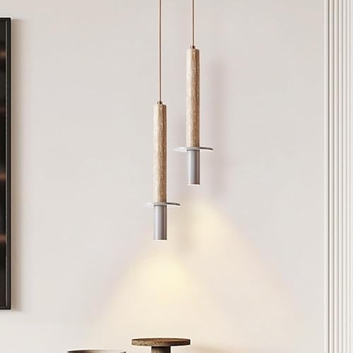 Miniatura 4 de Nordic Ceiling Hanging Lamp Modern Restaurant Bar Decoration Yellow Cave Stone Pendant Light Cylindl Lampshade Chandelier Spotlight Restaurant Bar