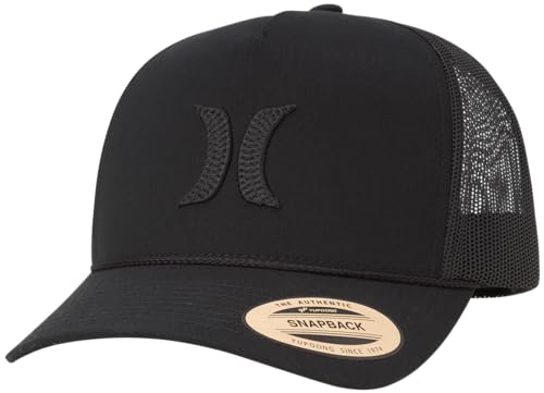 Image of Hurley Men's Trucker Hat - High Icon Snap Back Comfortable Curved Bill with Adjustable Snap Closure - Trucker Hats for Men
