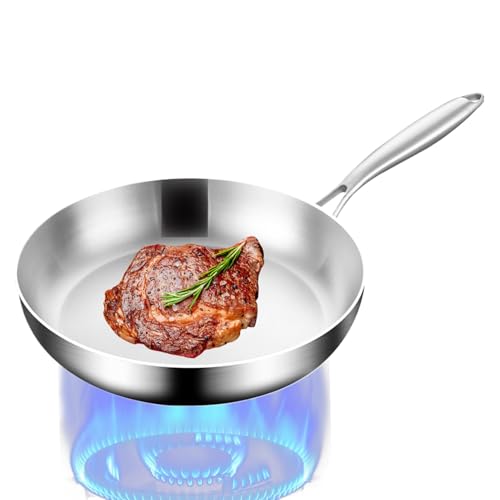 Sartén antiadherente: cacerolas de acero inoxidable con asa, sartenes, antiadherentes, tortillas, panqueques, pequeña olla doméstica, utensilios de cocina para inducción
