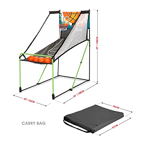 Basketball Arcade Game, Indoor Play Equipment - Sports Activities & Birthday Party Games for Kids Style: Ejet Games, Black (EIR008402024)