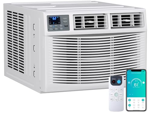 Image of 23200 BTU Window Air Conditioner with Heater, 4-in-1 208 /230V WiFi Smart Window AC Unit with Cooling & Heating for Rooms Up to 1500 Sq Ft, Remote /App Control, Compatible with Alexa & Google Assistant