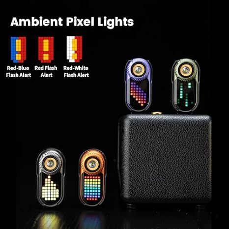 LOOPDOT EDC Flashlight (with Dotcase) -Rechargeable Small and Powerful LED Flashlight with RGB Pixel Display,Interactive Games, Adjustable Brightness- Cool Gadget Gift for Kids & Adults (Grey)