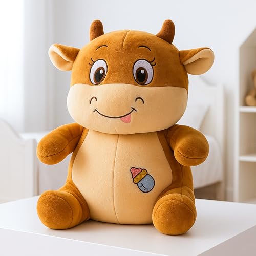 Image of Zest 4 Toyz Soft Toy for Girls (35 cm) | Cute Stuffed Animal Plush Toy | Baby Toys | Cow Soft Toy Cuddly Teddy Bear for Kids | Birthday Gift for Girls
