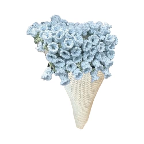 LYGBDSS Manta de Ramo de Flores de Ganchillo,Manta Terminada Que Se Convierte en Un Ramo,Decoración para Bodas Hogar Cama Sofá Mesa,Regalo para Familiares Amigos y Amantes,B,110cm(43in)