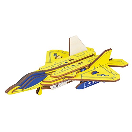 Dlong 3D DIY Assembly Construction Jigsaw Puzzle Handmade Educational Woodcraft Set Model Kit Toy for Kids and Adult (F22)