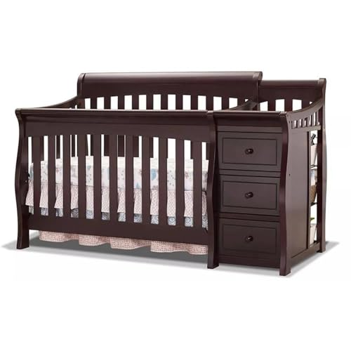 Sorelle Tuscany 4-in-1 Convertible Crib and Changer Set in Espresso