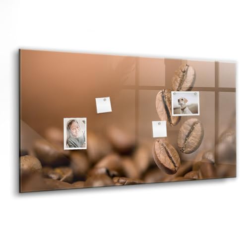 Tableau verre magnétique mural en verre haute qualité au design élégant Café en grains