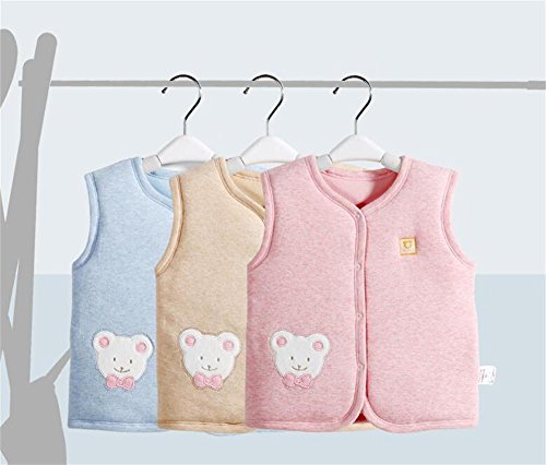 Monvecle, gilet da bambino in cotone caldo unisex