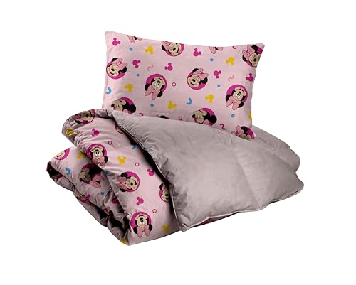 Miniatura 7 de Minnie Mickey - Juego De Funda Nórdica Individual De Algodón, Rosa, Funda Nórdica De 155 X 200 Cm, Funda De Almohada De 50 X 80 Cm, Diseño De Disney, 100 Algodón, Producto Oficial