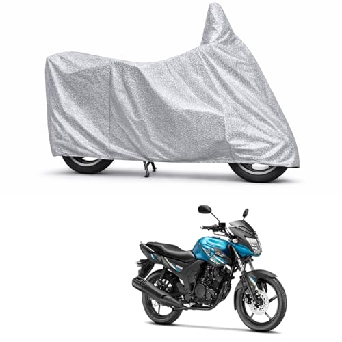 Image of 100% Waterproof Two Wheeler Body Cover Multi Layered Fabric Designed for Yamaha SZ-RR | Belt Buckle Lock | Silver Mag