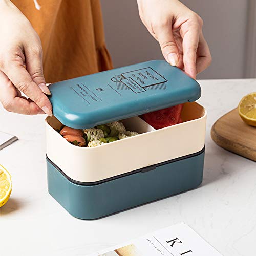 Cabilock Bento Box para Crianças Adultos Lancheira Japonesa Com Divisórias Bento Box de Plástico Com