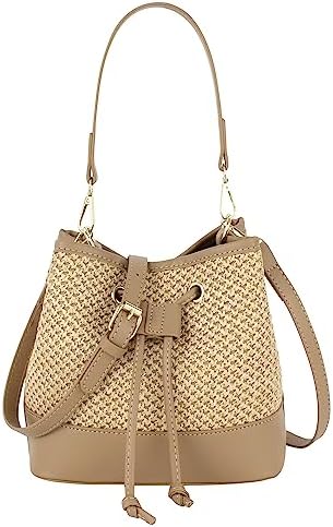 MEGAUK Women Mini Straw Crossbody Purse Vacation Style Woven Tote Bag Summer Beach Handmade Shoulder Bag For Ladies