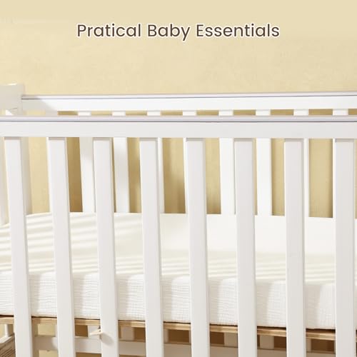 Image of david's kids Muslin Mini Crib Sheets, 2 Pack Cotton Pack N Play Sheets for Girls, Soft Breathable Baby Sheets Fit Pack N Play, Playard and Mini Crib Mattresses, Snow White & English Rose