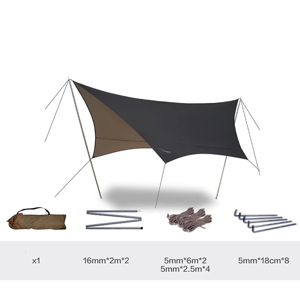 Telo Esagonale per Tenda Amaca con Staffa, Impronta da Campeggio Rifugio Parasole da Spiaggia Tende da Picnic per Escursionismo Campeggio