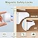 Child Safety Magnetic Cabinet Locks 6 Pack+2 Keys-AOSITE Baby Proofing Magnetic Drawer Locks for Kitchen with Adhesive No Drilling or Screws Fixed, 4 Baby Safety Cabinet Locks for Knobs