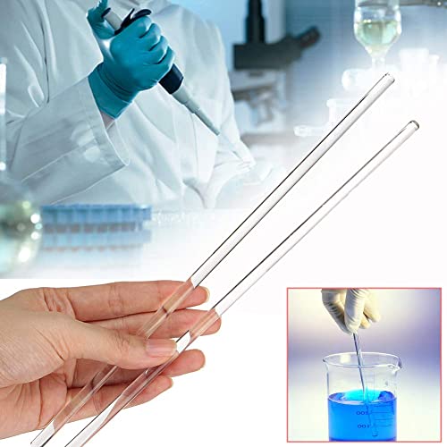 10 Glasrührstäbe 20 Cm – Hitzebeständig, Transparent, Vielseitig – Für Cocktails, Kaffee, Labor & Küche – Wiederverwendbar