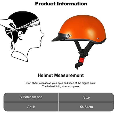 Mezzo Casco Motociclista Moda Cappellino Baseball