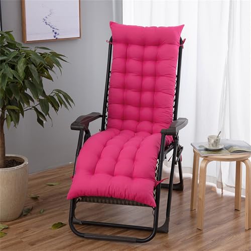 Hearda Liegenauflage 120x48, Auflage Gartenliege Bequeme Sonnenliege Auflage Klappbar Antirutsch Liegestuhl Polsterauflage Extra Dicke Sitzauflagen für Deckchair (Pink,48 * 120cm)