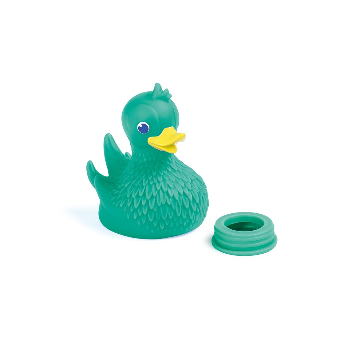 LUDI Lucky Duck & Friends - Cofanetto da bagno 3 in 1 - Anatra aspergore, 6 animali in schiuma e libro da bagno - Sviluppo motorio e immaginazione - a partire dai 10 mesi