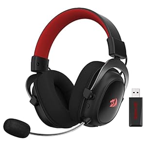 Redragon H510 PRO Zeus-X RGB Wireless Gaming Headset – 7.1 Surround Sound – 53MM Audio Drivers in Memory Foam Ear Pads w/Durable Fabric Cover- Multi Platforms Headphone – USB Powered for PC/PS4/NS