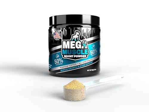 Mega Muscle Boost Powder - Muscle Growth & Bone Support Powder Topper | Blue Mussel & Bone Broth | 3.2oz