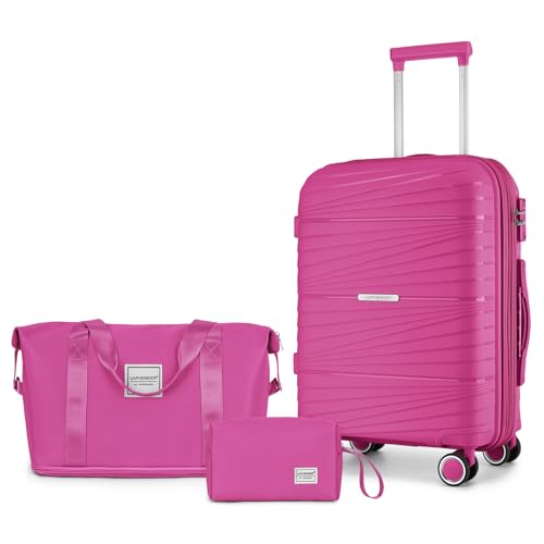 Image of LARVENDER Carry On Luggage 22x14x9 Airline Approved, Suitcases with Wheels