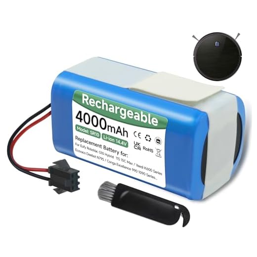 Mspalocell 4000 mAh 14,4V Batería para Venga RVC 3000,Conga 990/1090/1790,Conga 2290 Ultra,Neatsvor x500,Ikonhs netbot S14/S15,Proscenic 850T,Ultenic D5/D5s,Tesvor S6/X500,Eufy RoboVac 11s/30c/G10