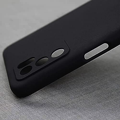 Image of Mobile Back Cover Case for Oppo A16 / Oppo A16S (Silicone Case|CameraProtection|Black SC1510)