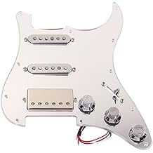 Loaded pickguard Durable Loaded Prewired Pickguard SSH Alnico Dual Rail Humbucker Great for Stratocaster Electric Guitar Parts & Accessories Prewired Loaded Pickguard