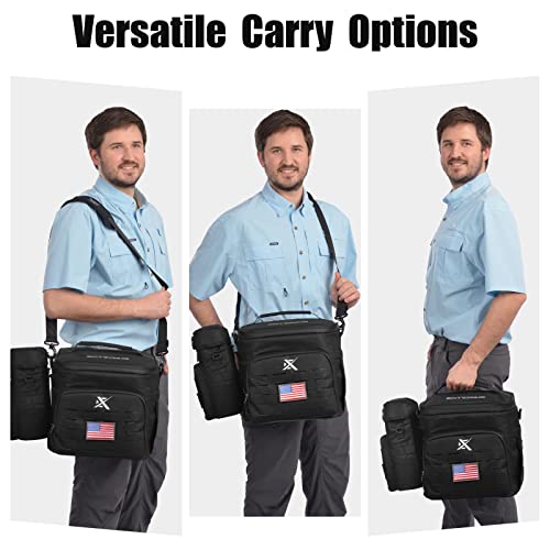 Extremus Big Timber Insulated Lunch Bag, 30 Can (20L) Capacity, 9 Pockets Large Tactical Lunch Box, Leakproof Easy Clean 6~12Hours Hot And Cold Cooler Bag For Office Work School Picnic Beach #TOP6