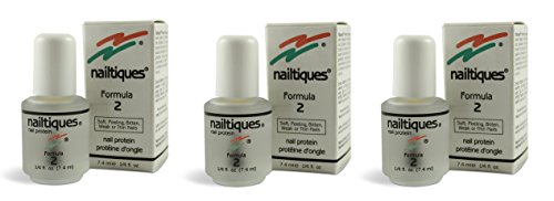 Nailtiques Formula 2 Nail Growth Formula Treatments, 0.25 Ounce (Set of 3)